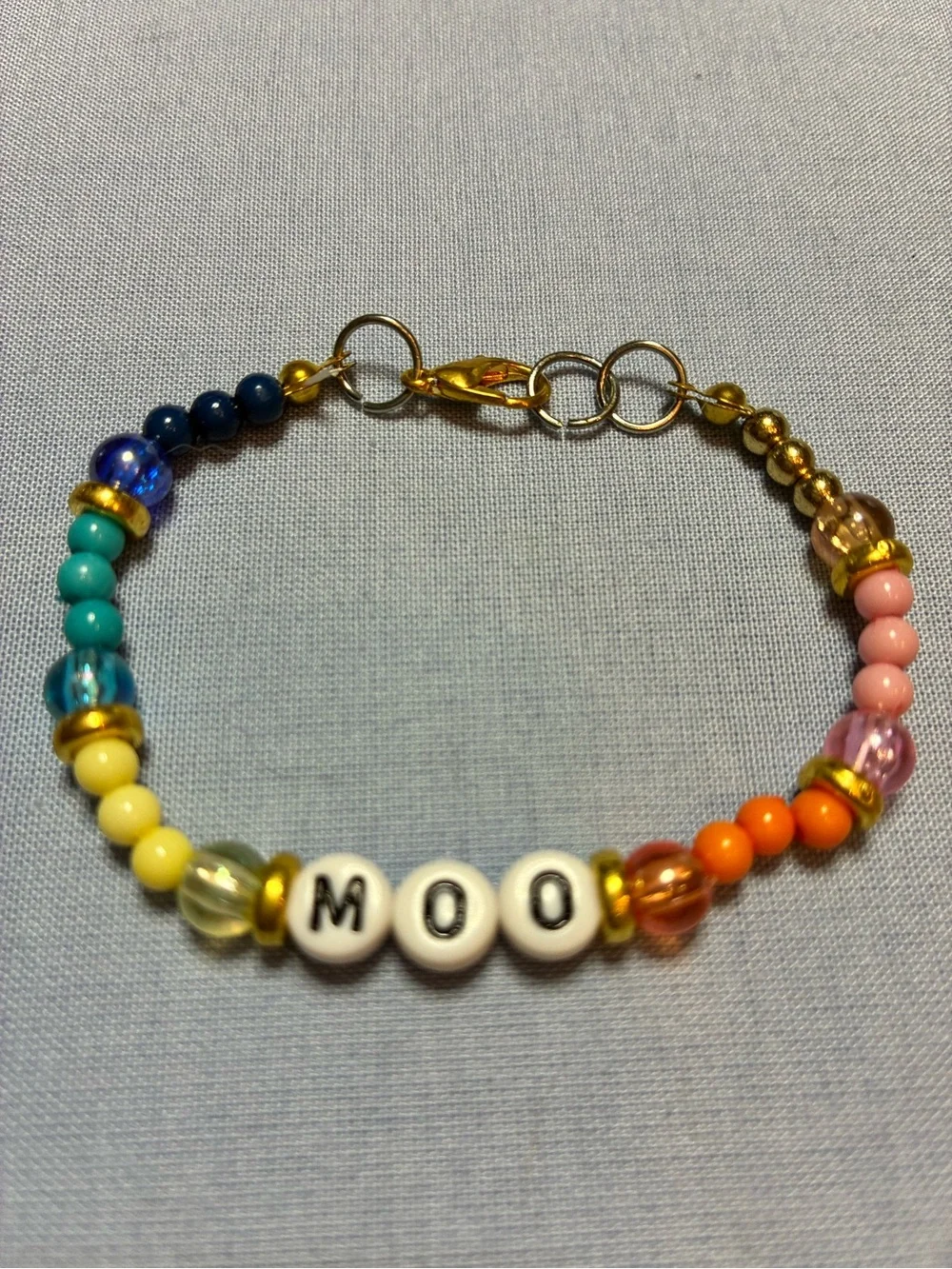 Personalized Kids Beaded Bracelet - Multicolor
